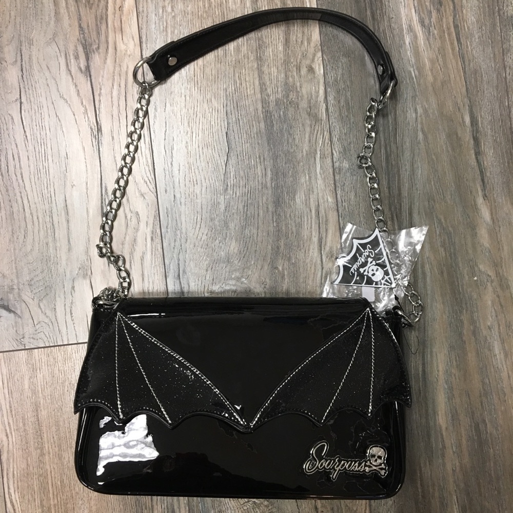 Sourpuss black bat wing purse - Picture 1 of 4